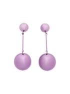 J.w. Anderson Metallic Sphere Drop Earrings, Women's, Pink/purple, Brass