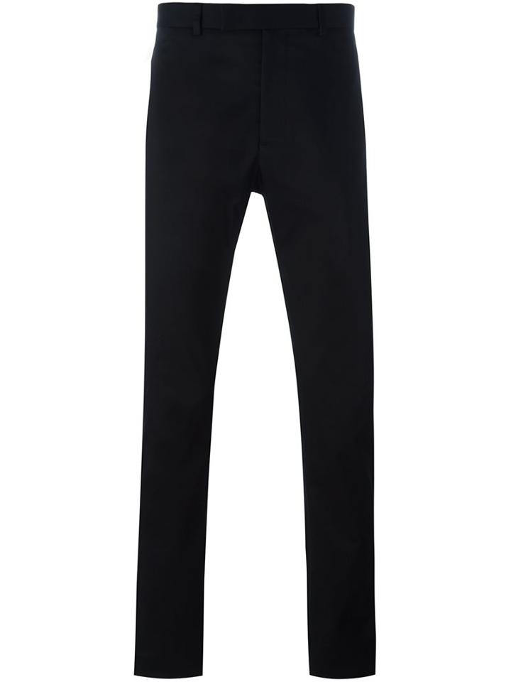 Dior Homme Slim Fit Chinos, Men's, Size: 52, Black, Cotton/spandex/elastane