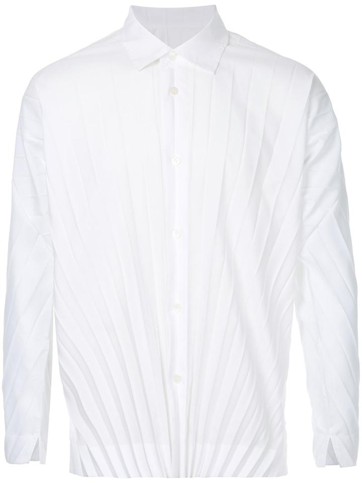 Homme Plissé Issey Miyake - Pleated Shirt - Men - Polyester - 3, White, Polyester