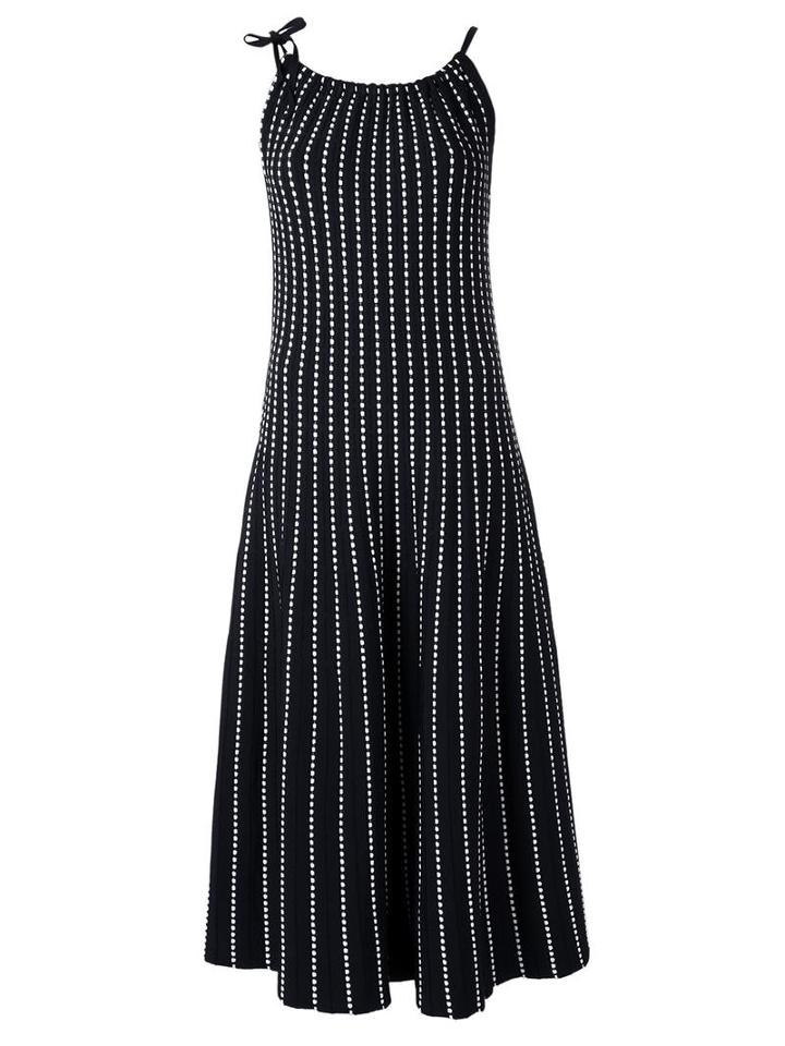 Egrey Striped Knit Dress, Women's, Size: P, Blue, Viscose/spandex/elastane/polyamide