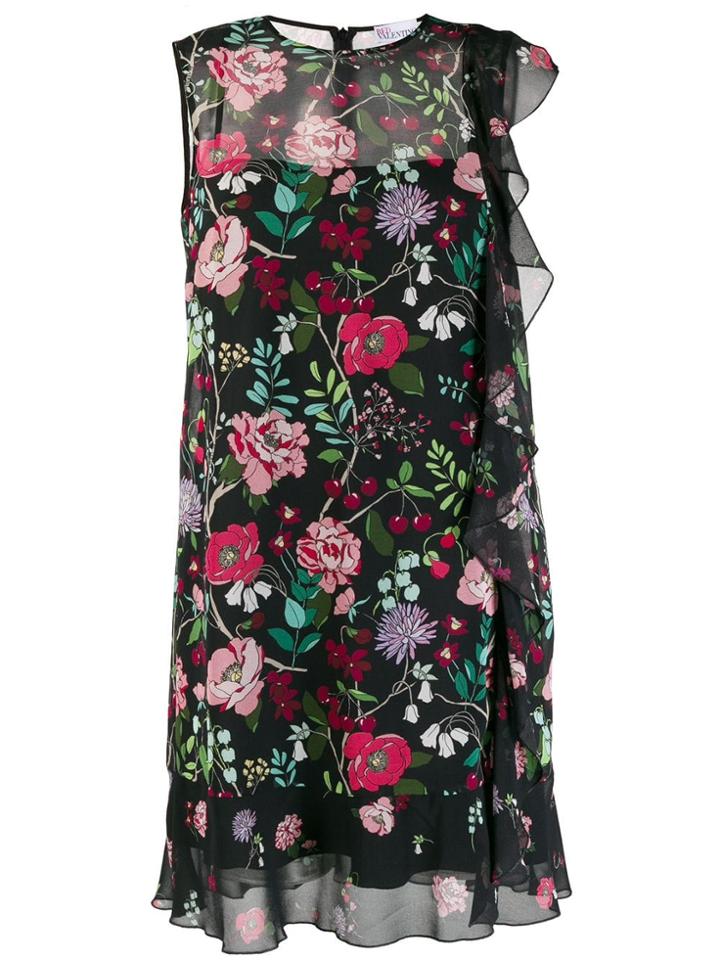Red Valentino Cherry Blossom Print Dress - Black