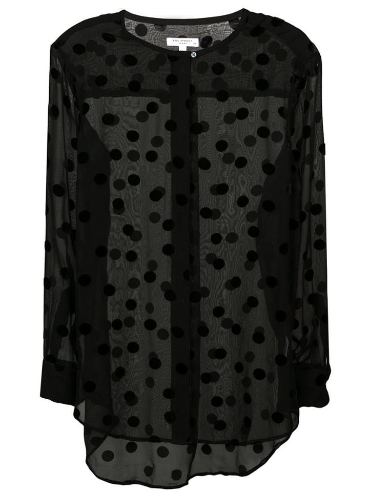 Equipment Simon Polka Dot Shirt - Black