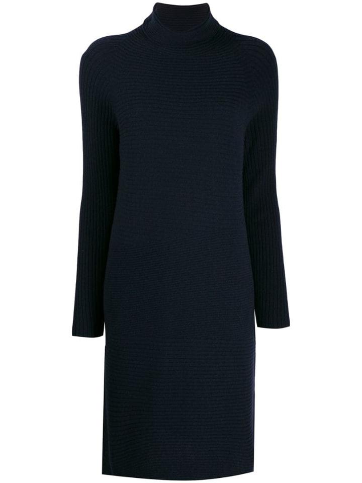 Antonelli Turtleneck Knitted Dress - Blue