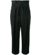 3.1 Phillip Lim Origami Pleat Trousers, Women's, Size: 8, Black, Cotton/polyamide/spandex/elastane/polyurethane
