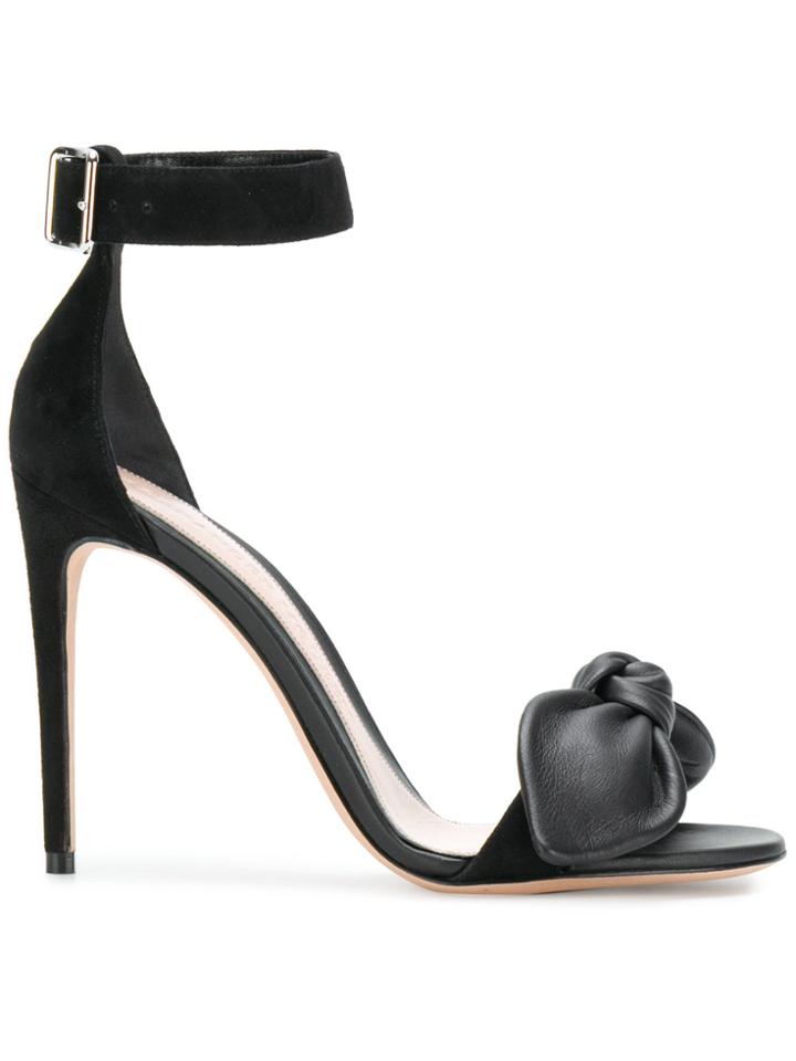 Alexander Mcqueen Bow Detail Stiletto Sandals - Black