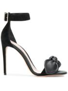 Alexander Mcqueen Bow Detail Stiletto Sandals - Black