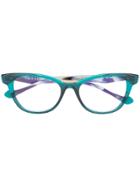 Face À Face Contrast Cat-eye Glasses - Green