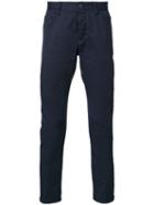 Kazuyuki Kumagai Straight-leg Trousers, Men's, Size: 3, Blue, Cotton/nylon/polyurethane