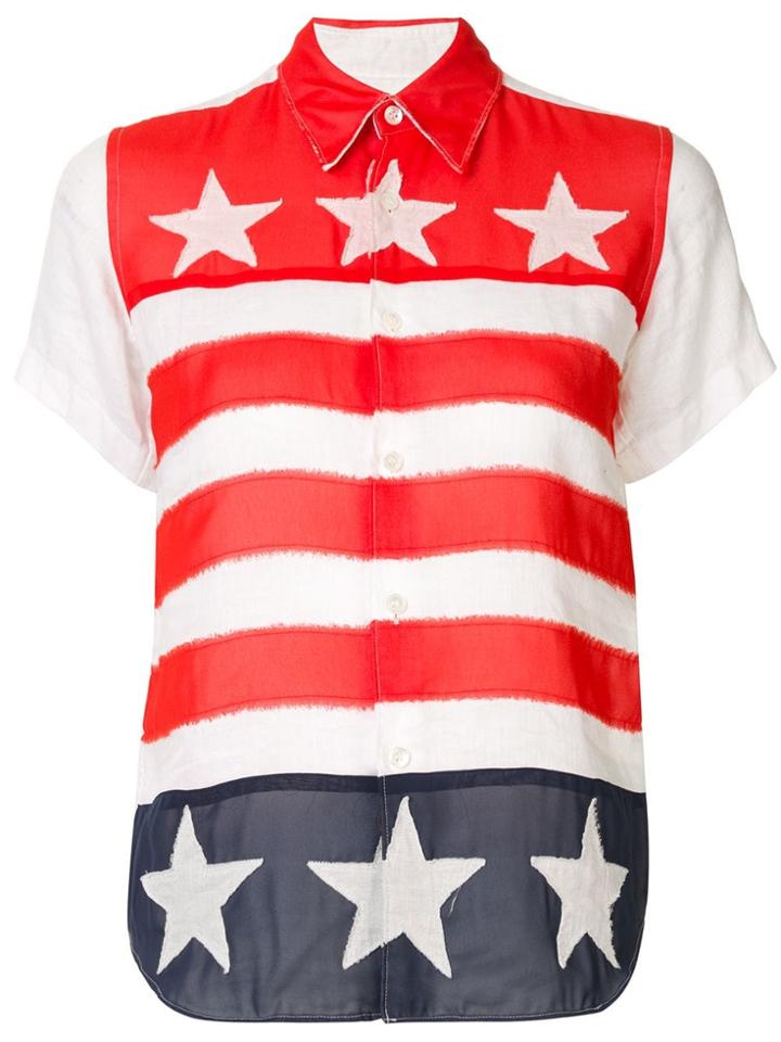 Junya Watanabe Comme Des Garçons Vintage Mixed Print Shirt - White