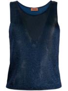 Missoni Metallic Knitted Top - Blue
