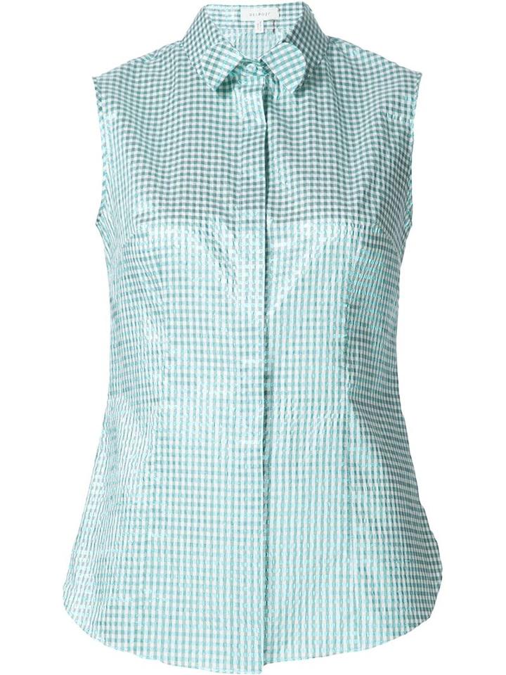 Delpozo Checked Sleeveless Shirt