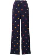 Ps By Paul Smith Printed Wide-leg Trousers - Blue
