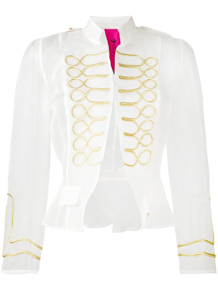 La Condesa Borgan Military Jacket - White