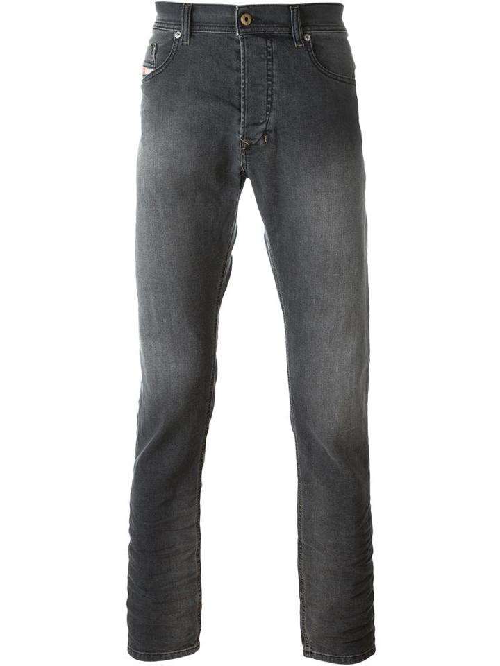 Diesel Tepphar Slim Fit Jeans, Men's, Size: 33, Black, Cotton/polyester/viscose/spandex/elastane