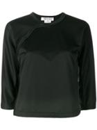 Comme Des Garçons Comme Des Garçons Cropped Sleeve Sweatshirt - Black