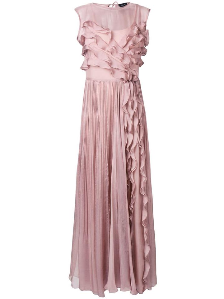 Irina Schrotter Long Ruffled Dress - Pink