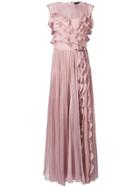 Irina Schrotter Long Ruffled Dress - Pink
