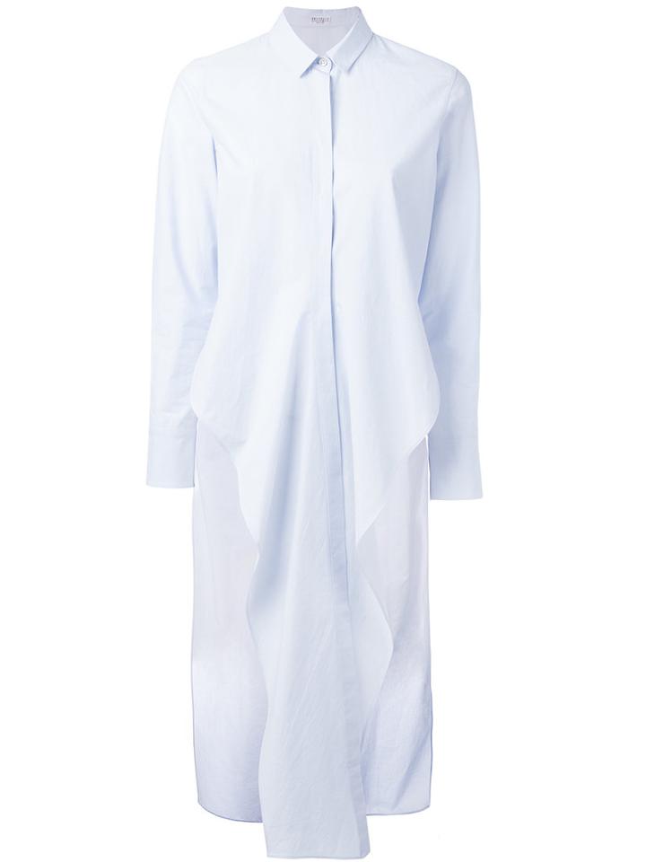 Long Side Slit Shirt - Women - Cotton - S, Blue, Cotton, Brunello Cucinelli