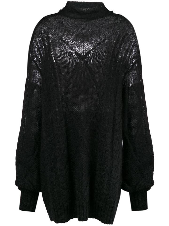 Maison Margiela Cable-knit Sweater - Black