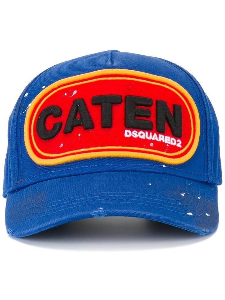 Dsquared2 Caten Cap, Men's, Blue, Cotton