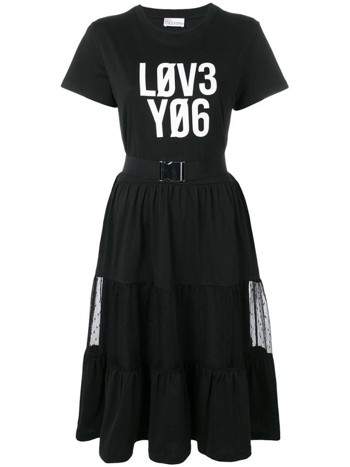 Red Valentino Logo T-shirt - Black