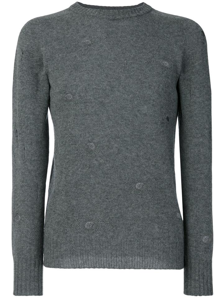 Dondup Holes Detail Sweatshirt - Grey