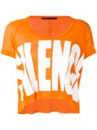 Haider Ackermann - Short Sleeved Crop Top - Women - Cotton/nylon/rayon - Xs, Women's, Yellow/orange, Cotton/nylon/rayon