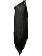 Missoni - Asymmetric Fringed Dress - Women - Rayon - 40, Women's, Black, Rayon