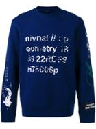 Lanvin Semantics Print Sweatshirt - Blue
