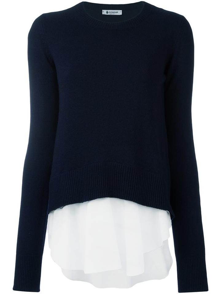 Dondup 'annistan' Jumper, Women's, Size: Medium, Blue, Polyamide/viscose/cashmere/wool