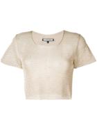 Fisico Knitted Short Sleeve Top - Gold