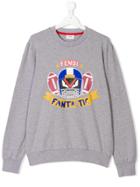 Fendi Kids Fendirumi Print Sweatshirt - Grey