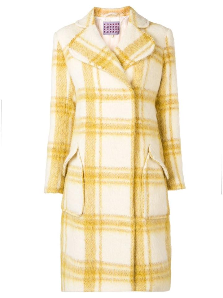 Alexa Chung Belted Double-breasted Coat - Yellow