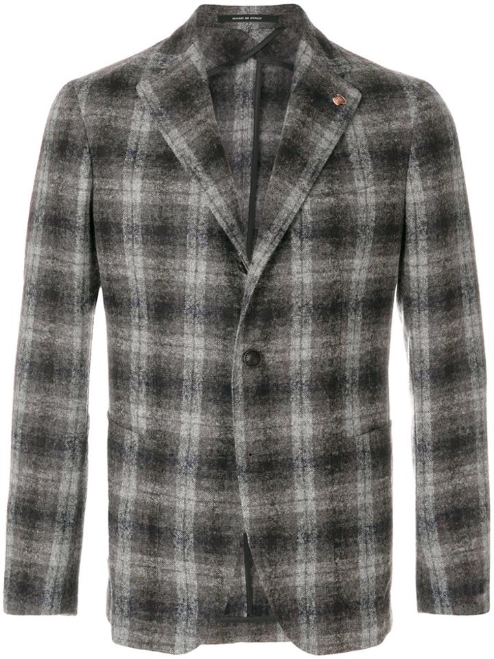 Tagliatore Checked Blazer - Grey