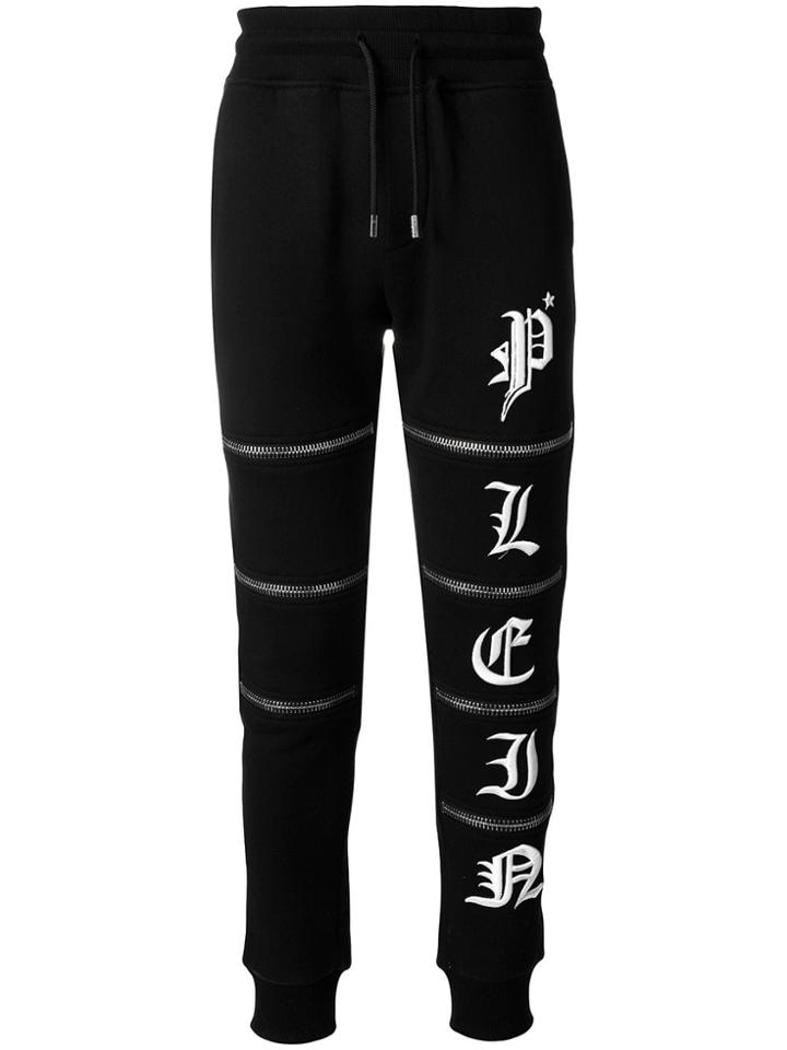 Philipp Plein Zipped Track Trousers - Black