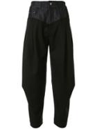 Fengchen Wang Pleated Panel Trousers - Black