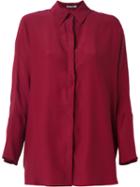 Martha Medeiros - Oversized Janaina Shirt - Women - Silk - One Size, Women's, Red, Silk