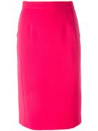 Agnona Classic Pencil Skirt, Women's, Size: Small, Pink/purple, Wool/spandex/elastane/viscose/cotton