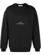 Msgm Msgm Times New Roman Print Sweatshirt - Black