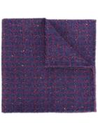 Fashion Clinic Timeless Oval Print Pocket Square, Men's, Blue, Silk