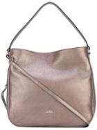 Hogan - Metallic Hobo Bag - Women - Calf Leather - One Size, Nude/neutrals, Calf Leather