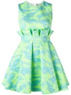 Msgm Jacquard Mini Dress, Women's, Size: 42, Green, Polyester/polyamide/metallic Fibre
