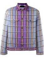 J.w.anderson Degradé Plaid Jacket, Men's, Size: 50, Pink/purple, Cotton/polyamide/calf Leather