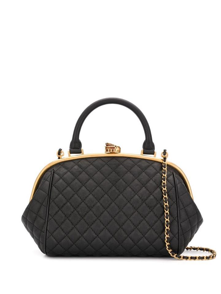 Chanel Pre-owned Quilted Effect Tote Bag - Black