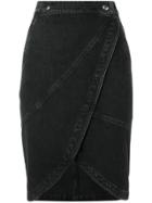 Givenchy Midi Denim Skirt - Black
