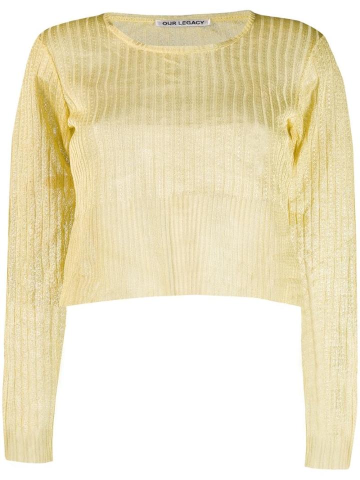 Our Legacy Cropped Jumper - Yellow