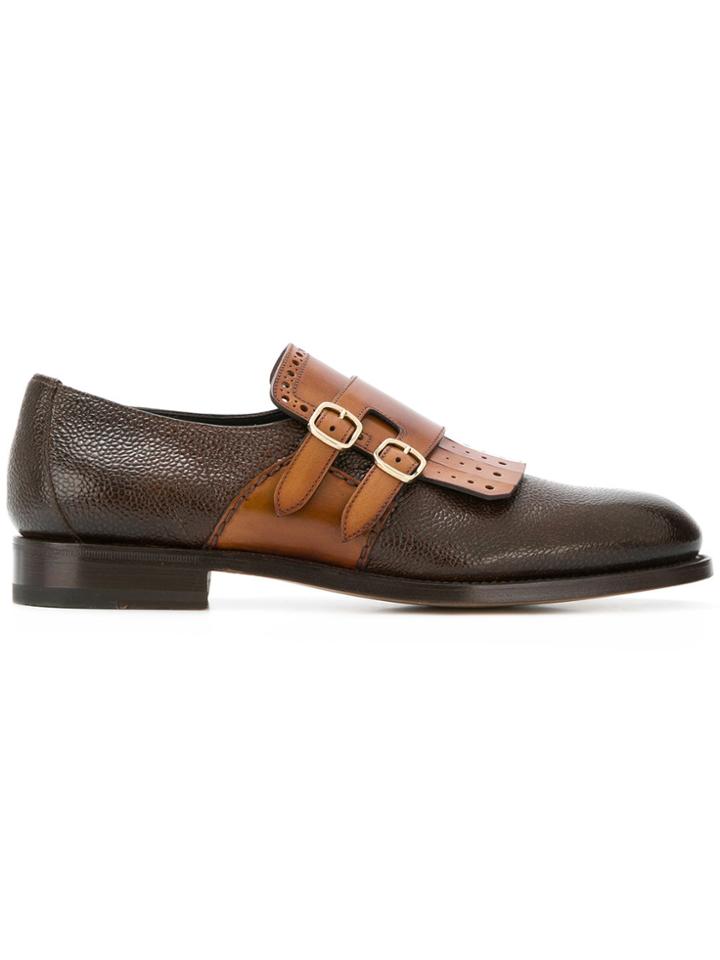 Santoni Double-buckle Shoes - Brown