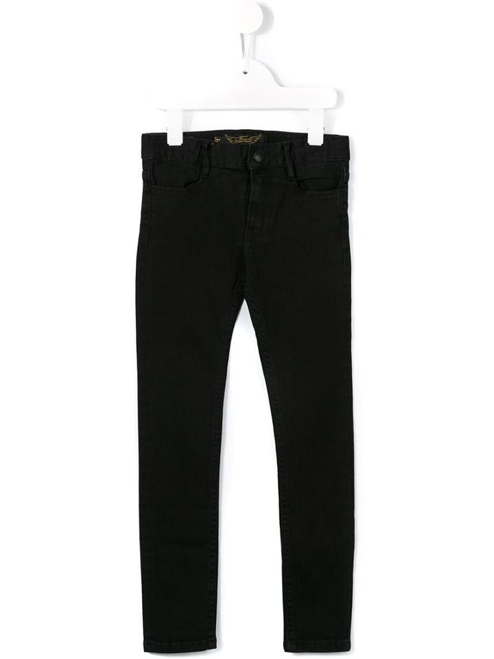 Finger In The Nose Skinny Fit Jeans, Girl's, Size: 6 Yrs, Black