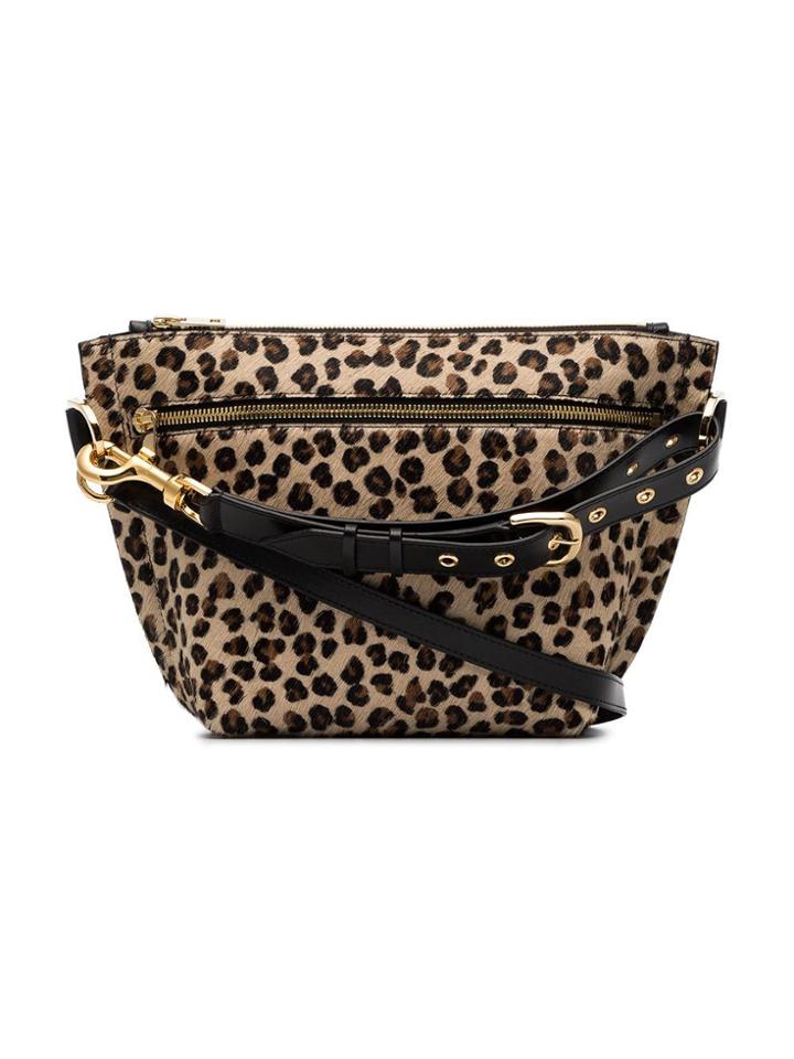 Sacai Leopard Print Clutch - Black