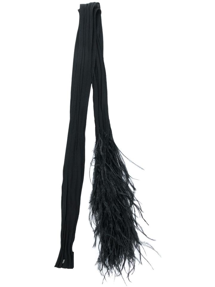 Saint Laurent Embellished Neck Scarf - Black